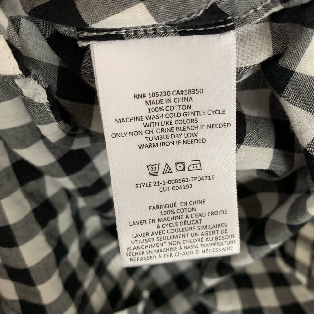 Joie Cezanne Gingham Button Down Blouse - image 7